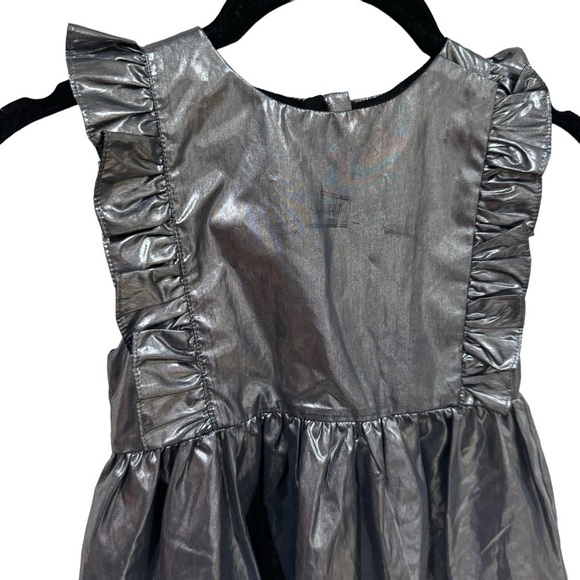 Yell-oh! Metallic Babydoll Ruffle Dress Girl’s Size 2T - Picture 2 of 10